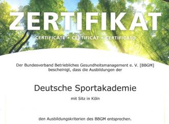 Zertifizierte Weiterbildung der Deutschen Sportakademie